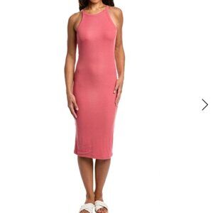 NWT ATM Modal Rib High Neck Tank Dress Women's Size XS Rosewood